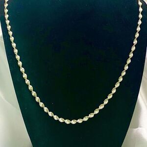 AOC Stunning 22” Twisted Sterling 925 Silver Necklace